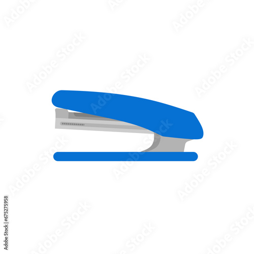 stapler flat design vector illustration isolated on white background. Stationery icon for web and applications.