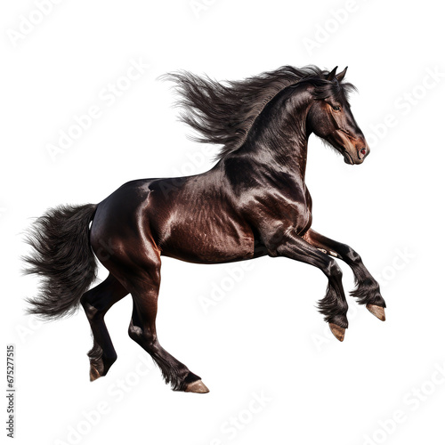 horse looking isolated on white
