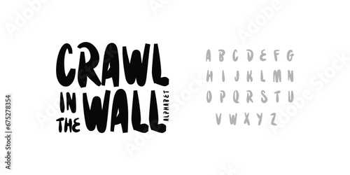 simple bold brush script font alphabet typography font vector for logo and branding	