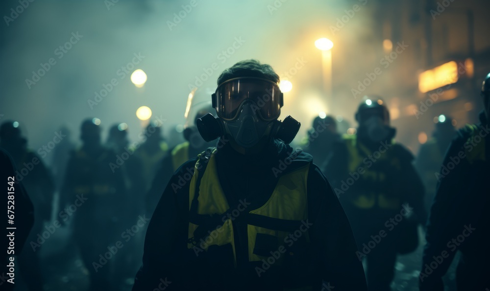 Protesters in yellow vests Protesters in yellow vests