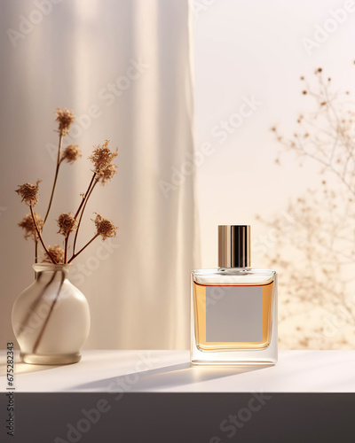 Feminine Elegance: Perfume and Dried Flowers in Harmony