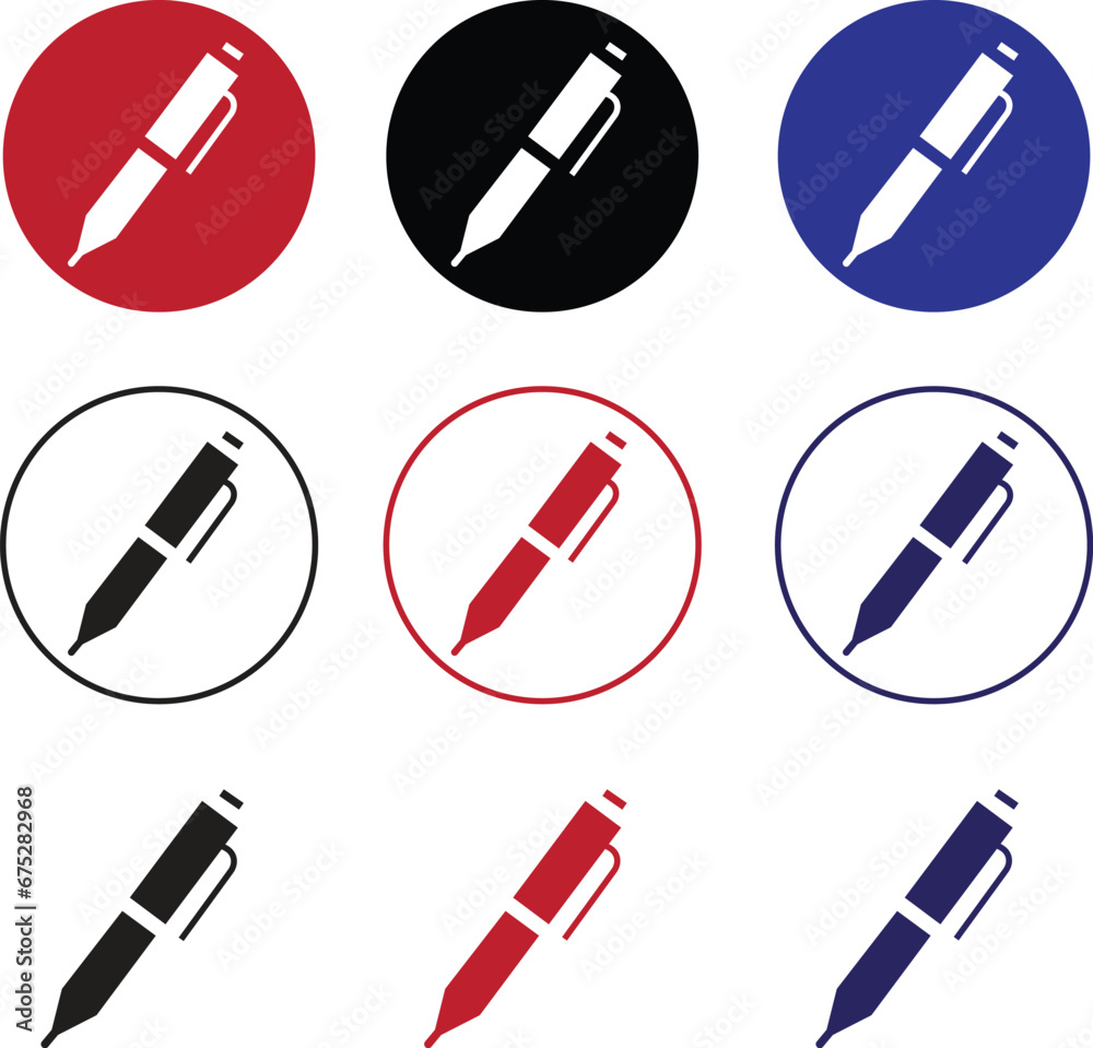 Set of Pens, write icons. Signature pens filled vectors signs. simple full pictogram. Writing tools icons. Symbol, logo illustration collection isolated on transparent background. Set of Pens, write icons. Signature pens filled vectors signs. simple full pictogram. Writing tools icons. Symbol, logo illustration collection isolated on transparent background.