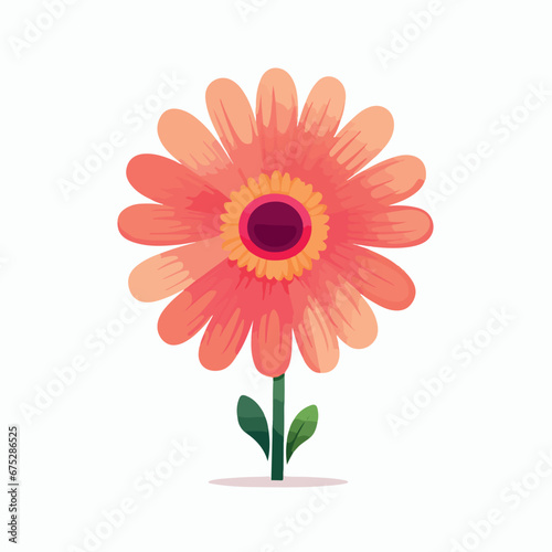 Gerbera in cartoon, doodle style. 2d vector illustration in logo, icon style. AI Generative