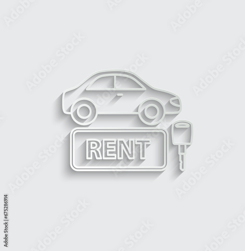  rent car vector icon auto rent