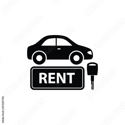  rent car vector icon auto rent