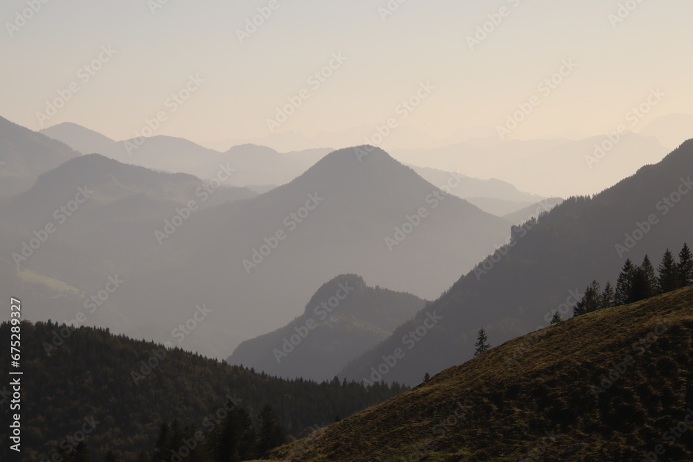 beautiful mountain panorama in the alps