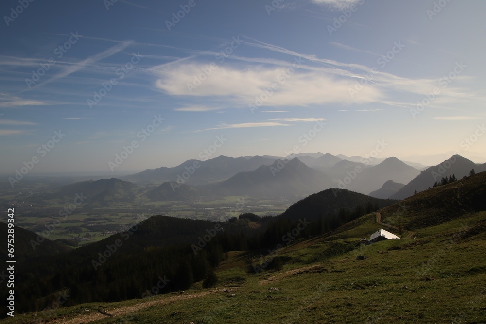 beautiful mountain panorama in the alps