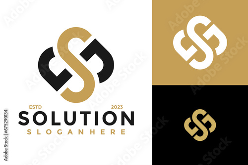 Letter Sb Infinity Solution Logo design vector symbol icon illustration photo