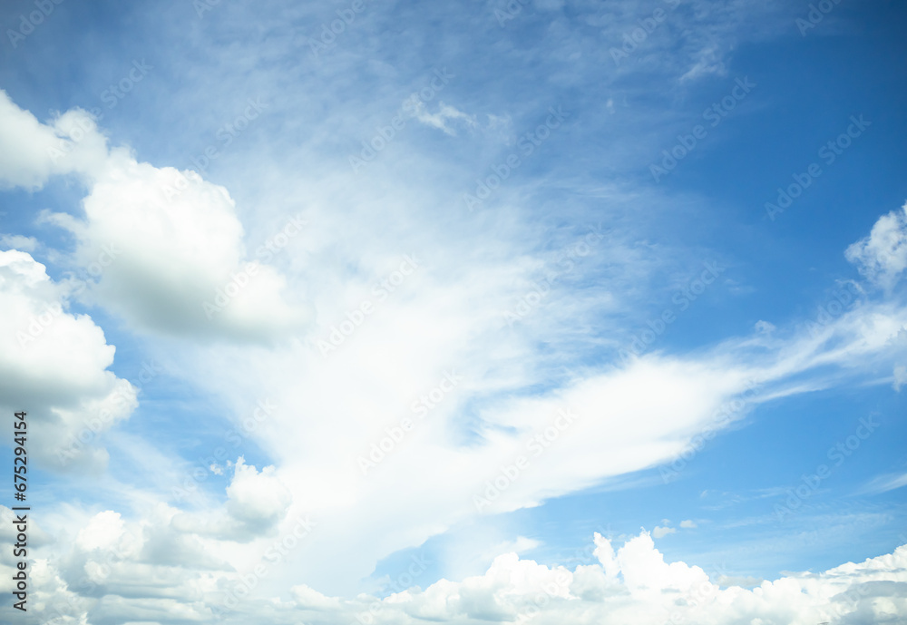 Blue Sky Background Heaven Summer Nature Light White Cloud Beauty Bright Color Day Environment Sunlight Beautiful Weater Air Scene Zero Carbon Cloudscape Outdoor Cloudy Hight View. Blue Sky Background Heaven Summer Nature Light White Cloud Beauty Bright Color Day Environment Sunlight Beautiful Weater Air Scene Zero Carbon Cloudscape Outdoor Cloudy Hight View.
