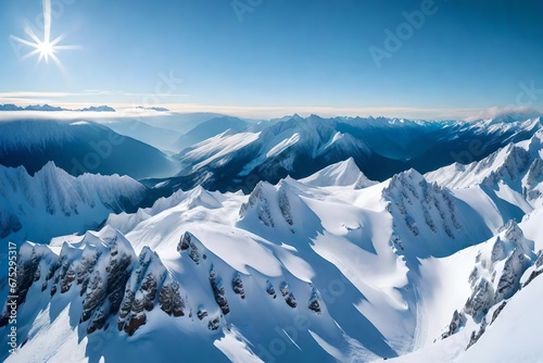 landscape with mountains and snow © Bilal