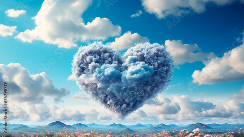 heart shape in love. mixed media