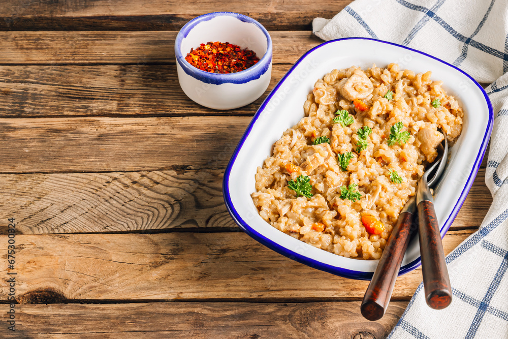 Healthy Chicken and brown Rice Pilaf