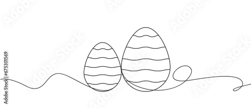 easter egg line art style vector eps 10 