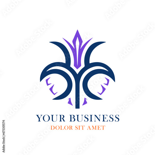 abstract rune symbol tribal logo template for business