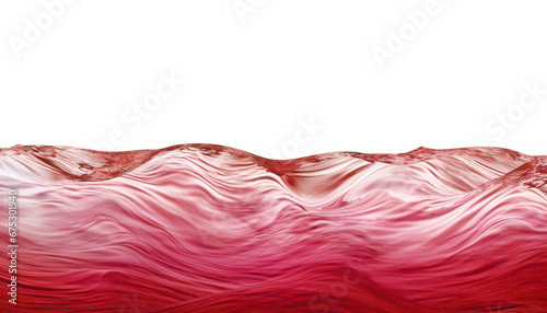 pink red liquid wave isolated on transparent background cutout