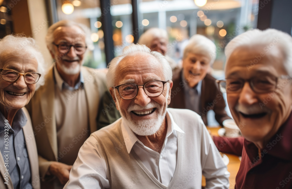 Seniors men activities during a social gathering. Seniors men activities during a social gathering.