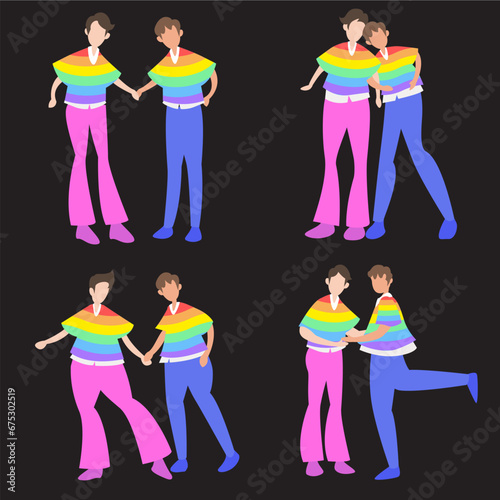 Lgbtq set of people
