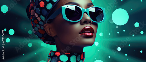 Chic Woman in Sunglasses, generative ai, ai, generative