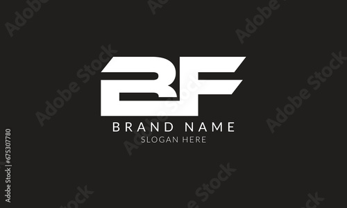 bf creative white letter logo design.