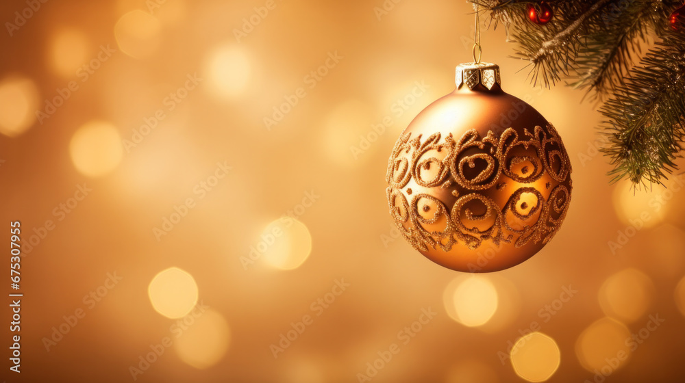 Christmas decorations on the Christmas tree on background. Selective focus with shallow depth of field. Christmas decorations on the Christmas tree on background. Selective focus with shallow depth of field.