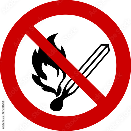 No open flame sign 