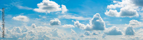 Blue sky and white cloud panorama on daytime