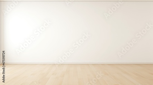 3D rendering of a minimalist empty living room.