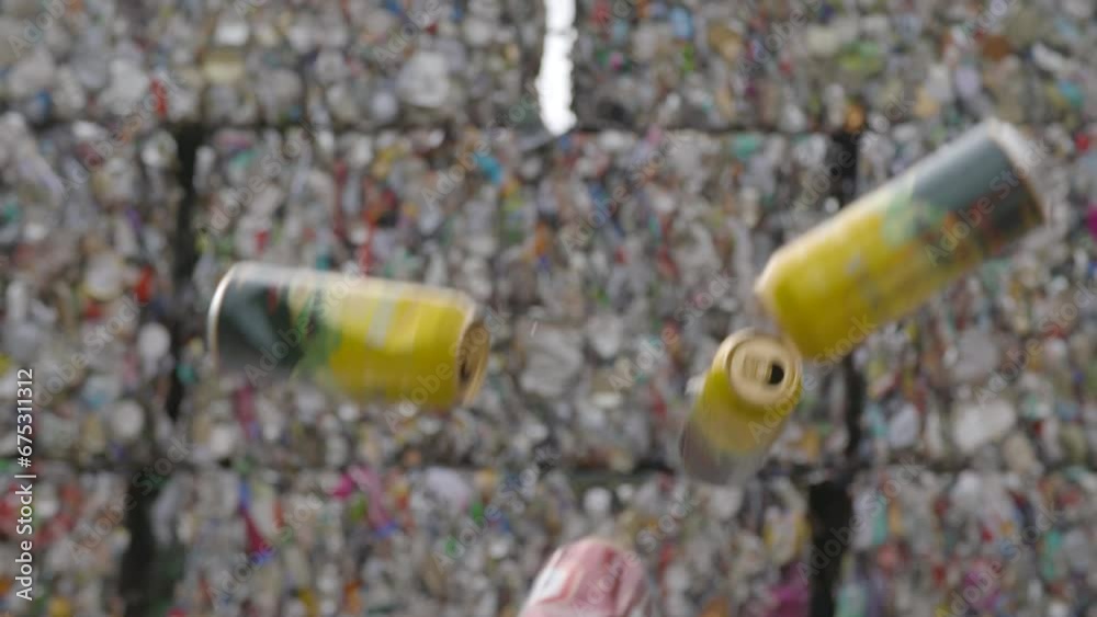 Slow Motion Can Trash falling Slow Motion Can Trash falling