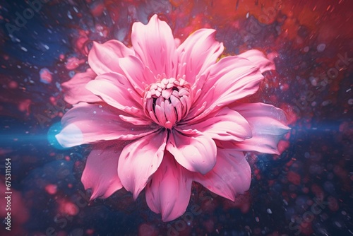 Flower with pink petals. Generative AI