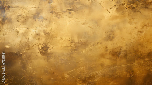 Golden grunge background texture. generative AI. © mhebub