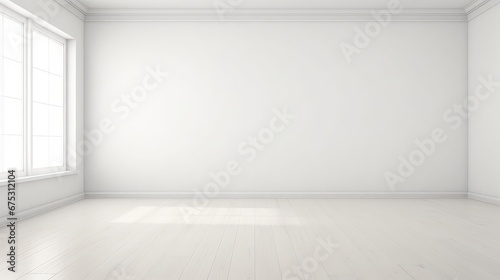 3d rendering of the empty living room with a natural light.