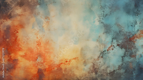 Grunge Background Texture Abstract Colorful. generative AI. © mhebub