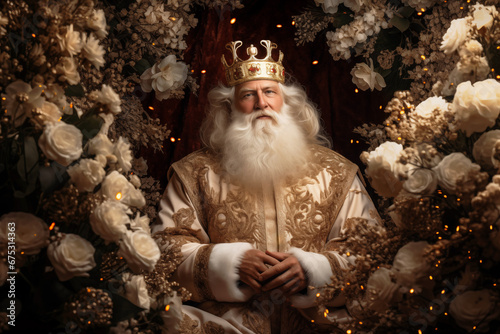 Melchior. The Wise King in Christmas Blooms photo