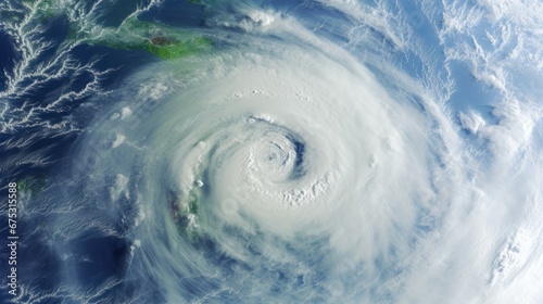 Satellite images of a hurricane from a satellite
