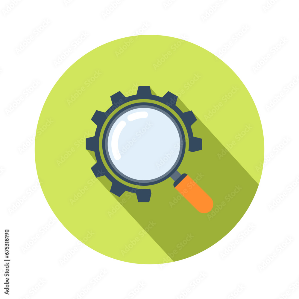 Magnifying, glass Icon. Business icon, color icon, business logo.