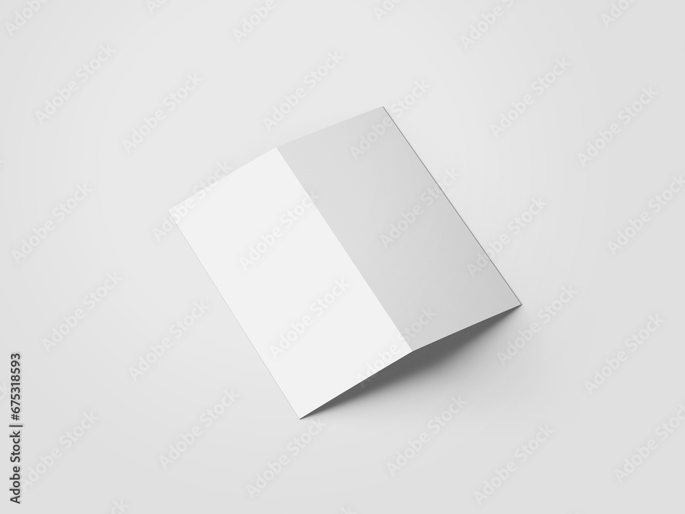 DL Bifold Brochure Flyer Mockup 3D Rendering DL Bifold Brochure Flyer Mockup 3D Rendering