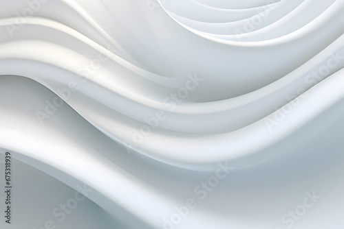 colorful white abstract background with large white curves, in the style of piles/stacks, subtle use of light and shadow, photorealistic detail, plasticien, rounded, light-filled, utilizes