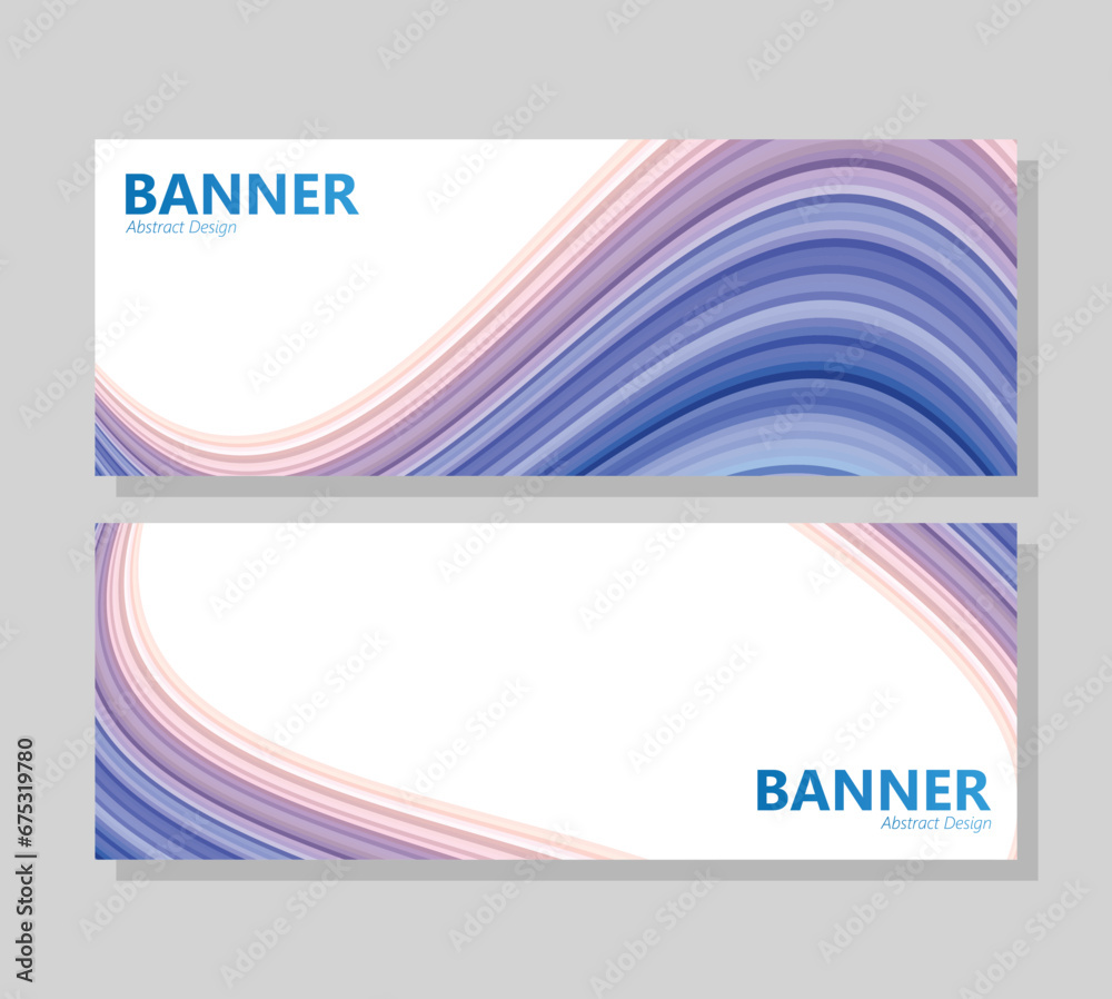 colorful abstract wave banner design