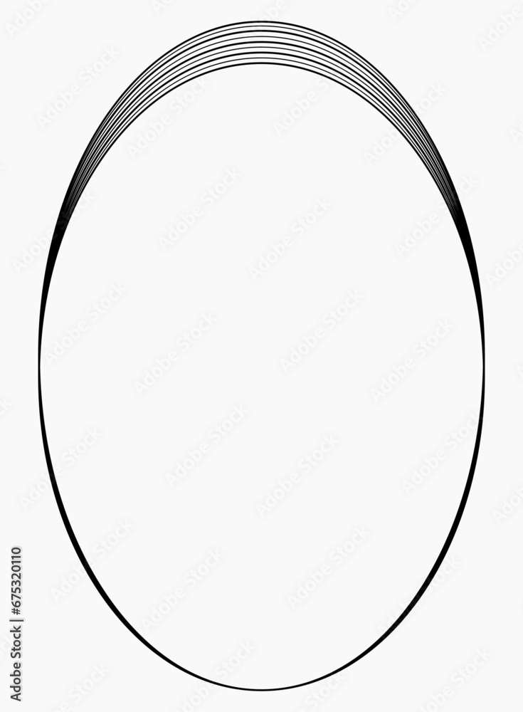 Black oval frame isolated on white. Vector frame for photo. Frame for text, certificate, pictures, diploma Black oval frame isolated on white. Vector frame for photo. Frame for text, certificate, pictures, diploma