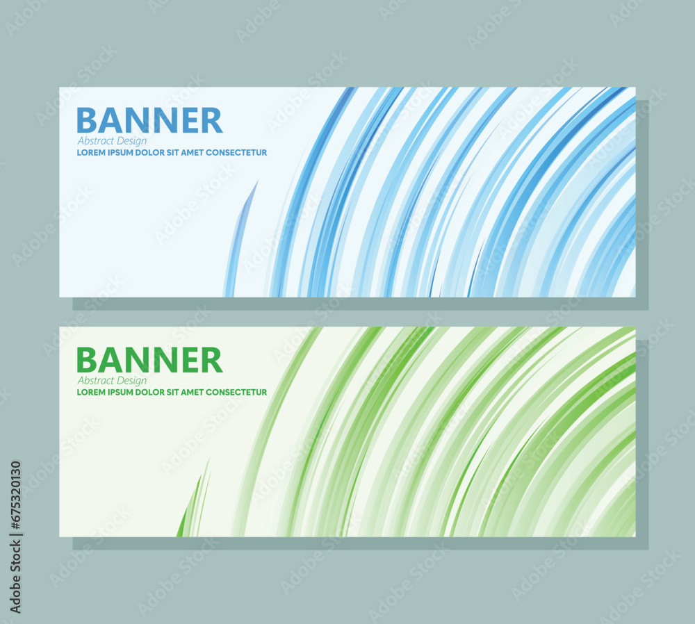 Line abstract wave banner design