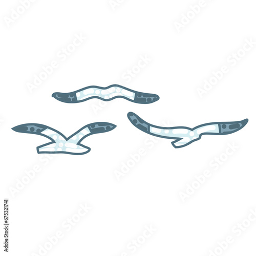 vector illustration of sea bird