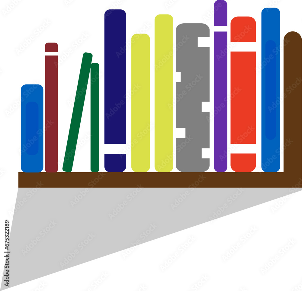 Fototapeta premium books on the shelf
