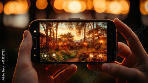 Capturing Sunset Garden Through Smartphone
