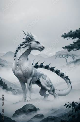 dragon in the snow