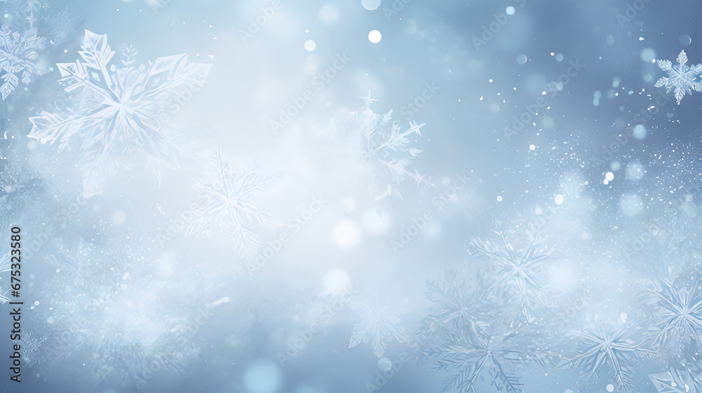 blue winter background with snowflakes | generative AI blue winter background with snowflakes | generative AI
