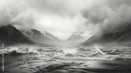 storm over the sea HD 8K wallpaper Stock Photographic Image