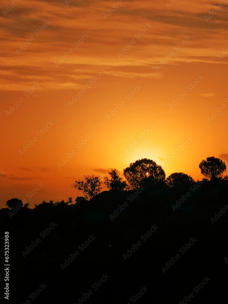 sunset in the mountains