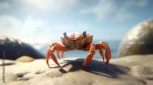 cute crab.Generative AI © sudipdesign