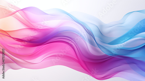 Gradient pattern smoke waves colorful background wallpaper. Creative smoke swoosh style soft lines. 3D digital art. Abstract design smoke wavy illustration wallpaper. Generative AI. © KatyaPulina