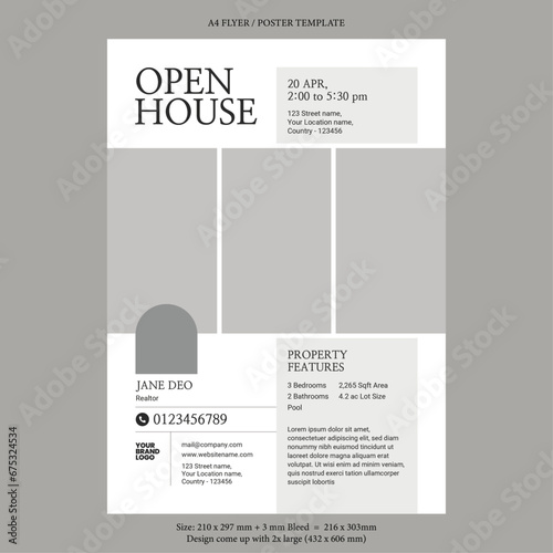 Real estate open house flyer template,, Real Estate Services
